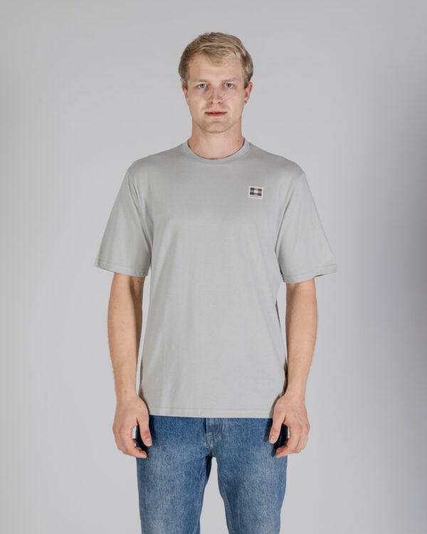 T-shirt Aquascutum ACTIVE CLUB CHECK PATCH T-SHIRT Grigio - Foto 1