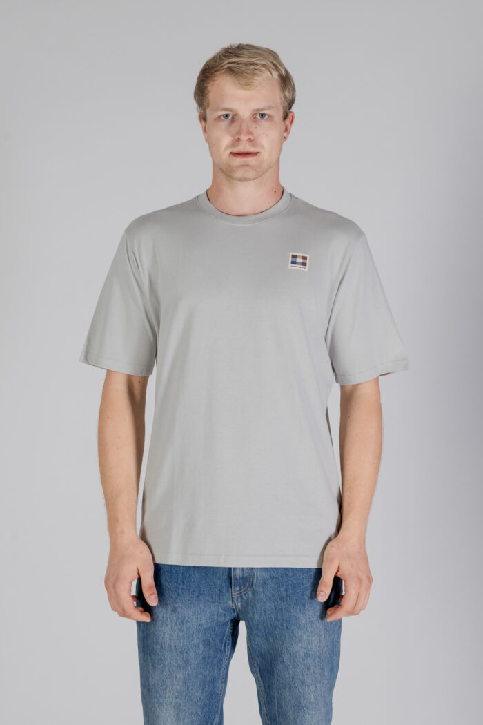 T-shirt Aquascutum ACTIVE CLUB CHECK PATCH T-SHIRT Grigio