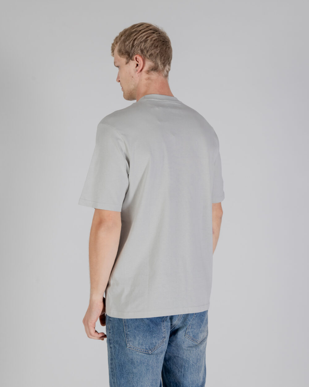 T-shirt Aquascutum ACTIVE CLUB CHECK PATCH T-SHIRT Grigio - Foto 3