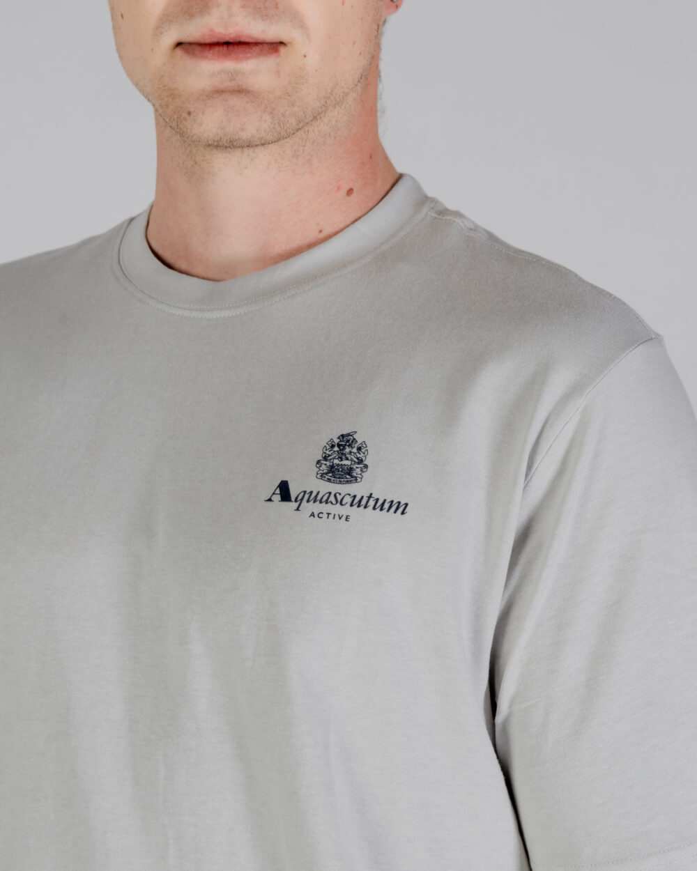 T-shirt Aquascutum ACTIVE SMALL LOGO T-SHIRT Grigio - Foto 3