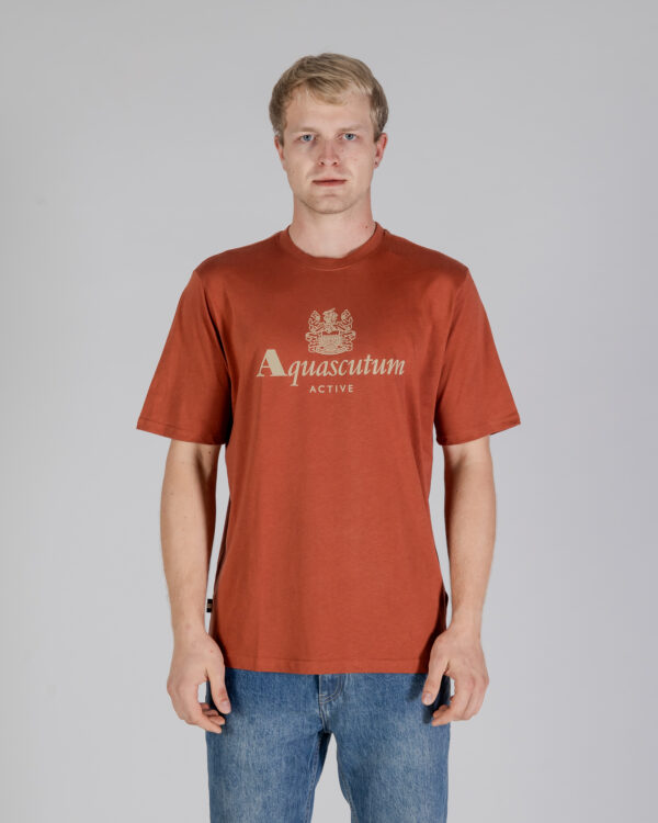 T-shirt Aquascutum ACTIVE BIG LOGO T-SHIRT Ruggine - Foto 1