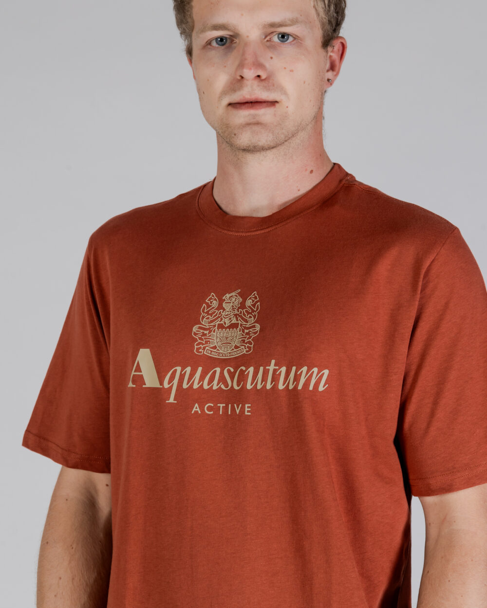 T-shirt Aquascutum ACTIVE BIG LOGO T-SHIRT Ruggine - Foto 4