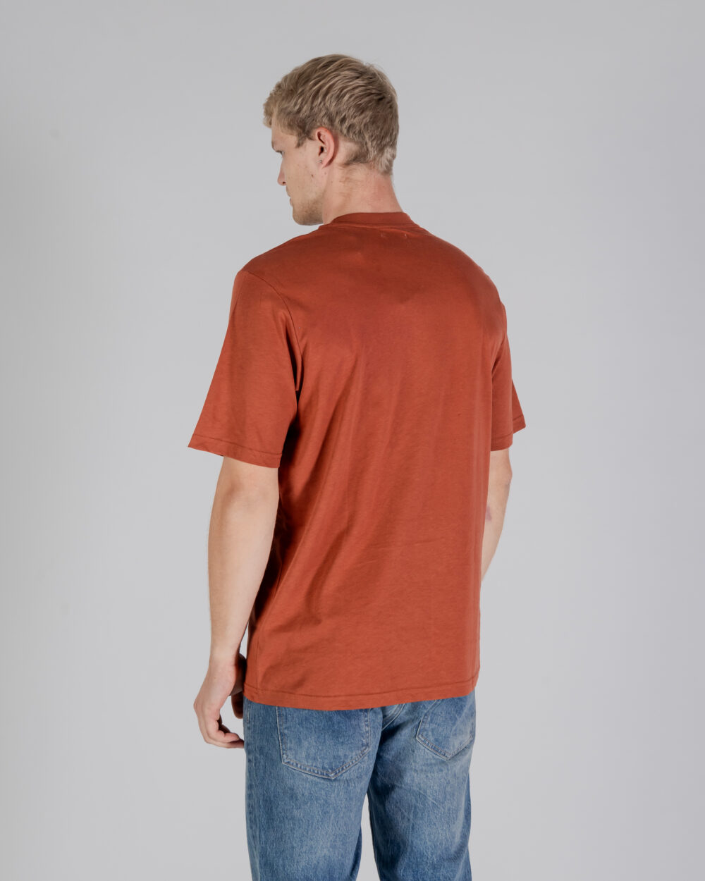 T-shirt Aquascutum ACTIVE CLUB CHECK PATCH T-SHIRT Ruggine - Foto 3