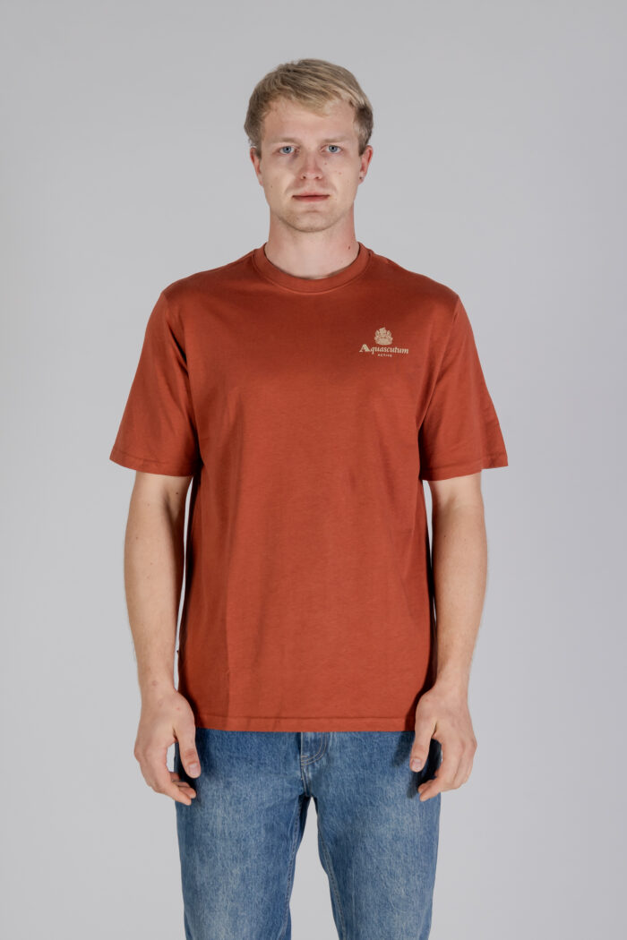 T-shirt Aquascutum ACTIVE SMALL LOGO T-SHIRT Ruggine