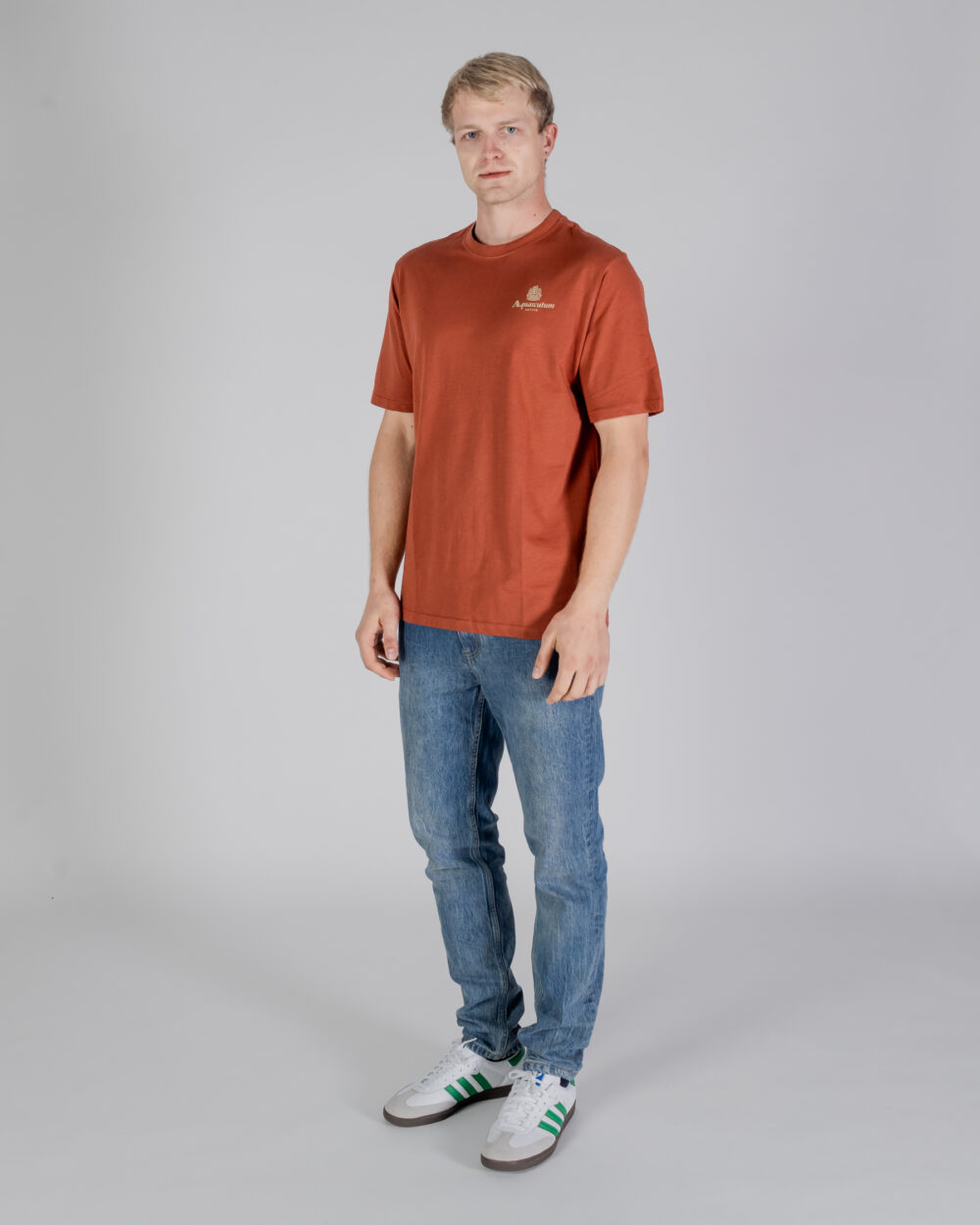 T-shirt Aquascutum ACTIVE SMALL LOGO T-SHIRT Ruggine - Foto 2