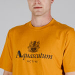 T-shirt Aquascutum ACTIVE BIG LOGO T-SHIRT Senape - Foto 4