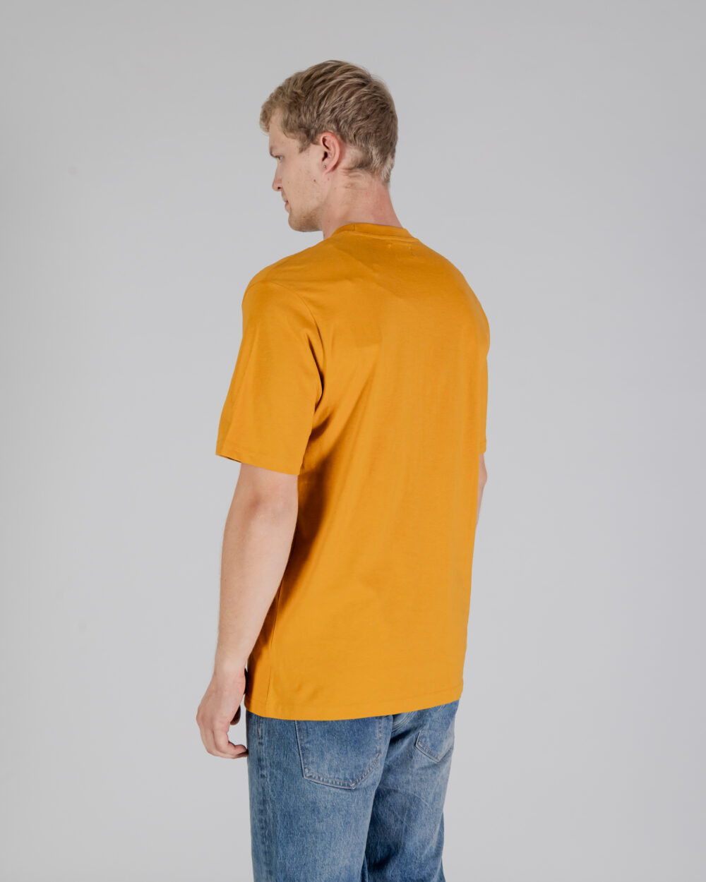 T-shirt Aquascutum ACTIVE CLUB CHECK PATCH T-SHIRT Senape - Foto 3