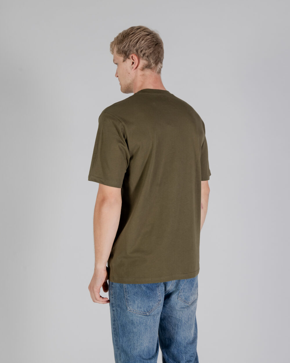 T-shirt Aquascutum ACTIVE CLUB CHECK PATCH T-SHIRT Verde Oliva - Foto 3