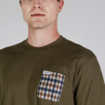 T-shirt Aquascutum ACTIVE CLUB CHECK POCKET T-SHIRT Verde Oliva - Foto 4