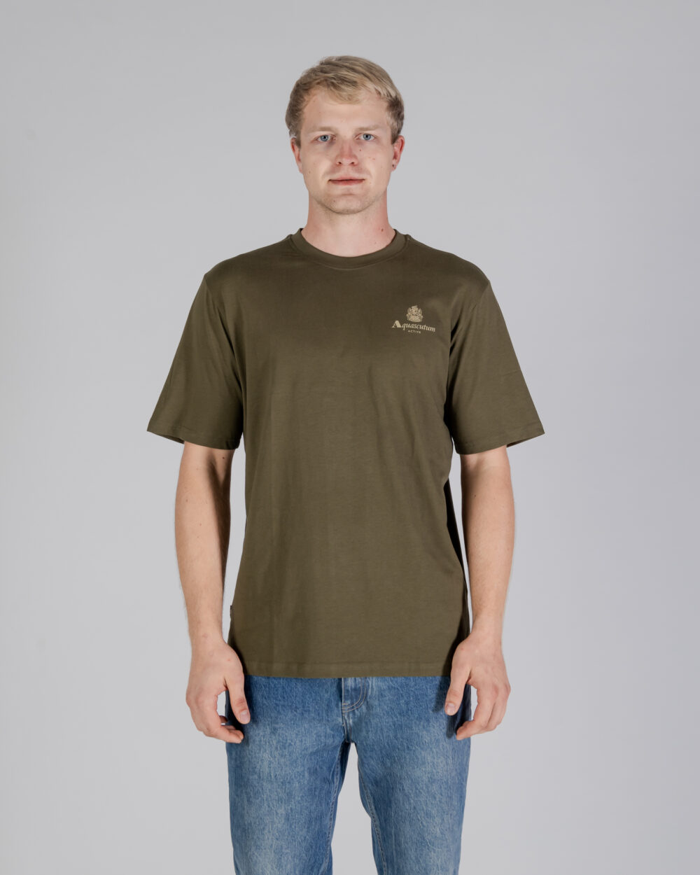 T-shirt Aquascutum ACTIVE SMALL LOGO T-SHIRT Verde Oliva - Foto 1