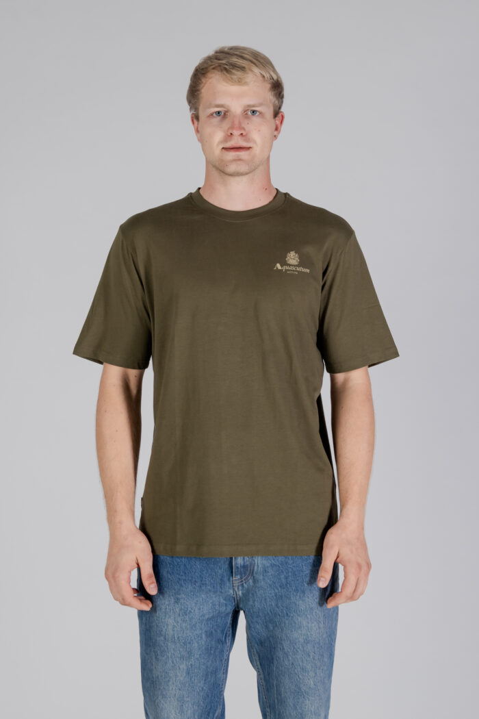 T-shirt Aquascutum ACTIVE SMALL LOGO T-SHIRT Verde Oliva