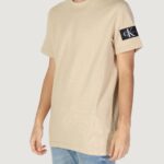 T-shirt Calvin Klein Jeans BADGE WAFFLE TEE Beige - Foto 2