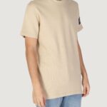 T-shirt Calvin Klein Jeans BADGE WAFFLE TEE Beige - Foto 4