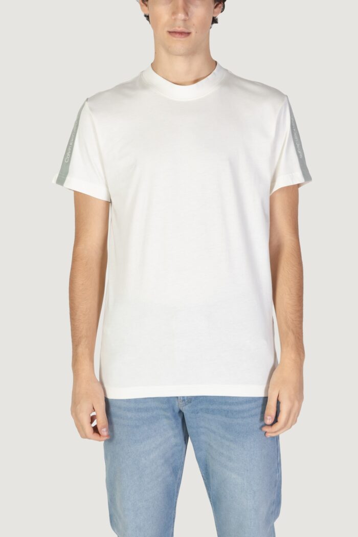 T-shirt Calvin Klein LOGO TAPE TEE Beige