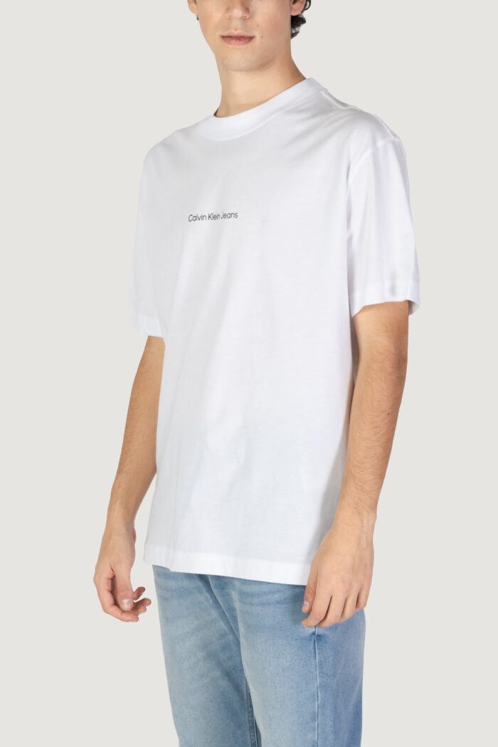 T-shirt Calvin Klein GRID MONOGRAM TEE Bianco