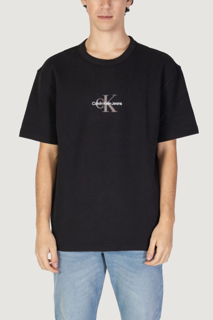 T-shirt Calvin Klein CITY GRID SS TEE Nero