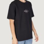 T-shirt Calvin Klein Jeans CITY GRID SS TEE Nero - Foto 4