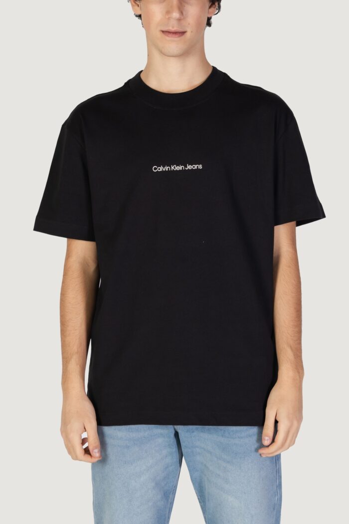 T-shirt Calvin Klein GRID MONOGRAM TEE Nero