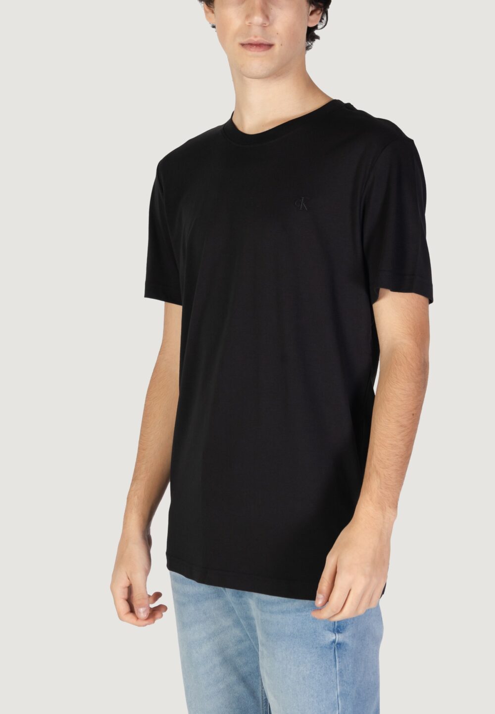 T-shirt Calvin Klein Jeans LIGHTWEIGHT TEE Nero - Foto 2