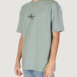 T-shirt Calvin Klein Jeans CITY GRID SS TEE VERDE SALVIA - Foto 2