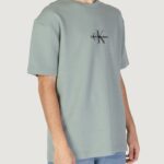 T-shirt Calvin Klein Jeans CITY GRID SS TEE VERDE SALVIA - Foto 4