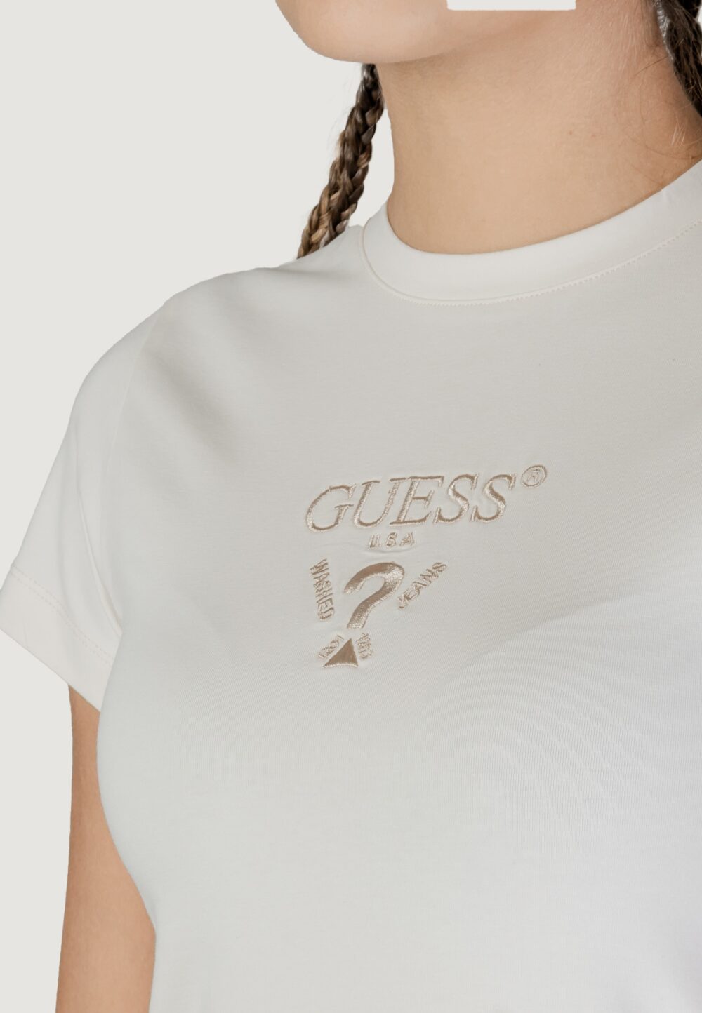 T-shirt Guess Active COLETTE SS TEE Panna - Foto 5