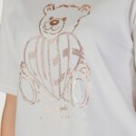 T-shirt Guess Active RHINESTONE BEAR BOXY ROSA - BEIGE - Foto 5