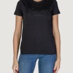 T-shirt Guess SS SCRIPT LACE LOGO Nero - Foto 1