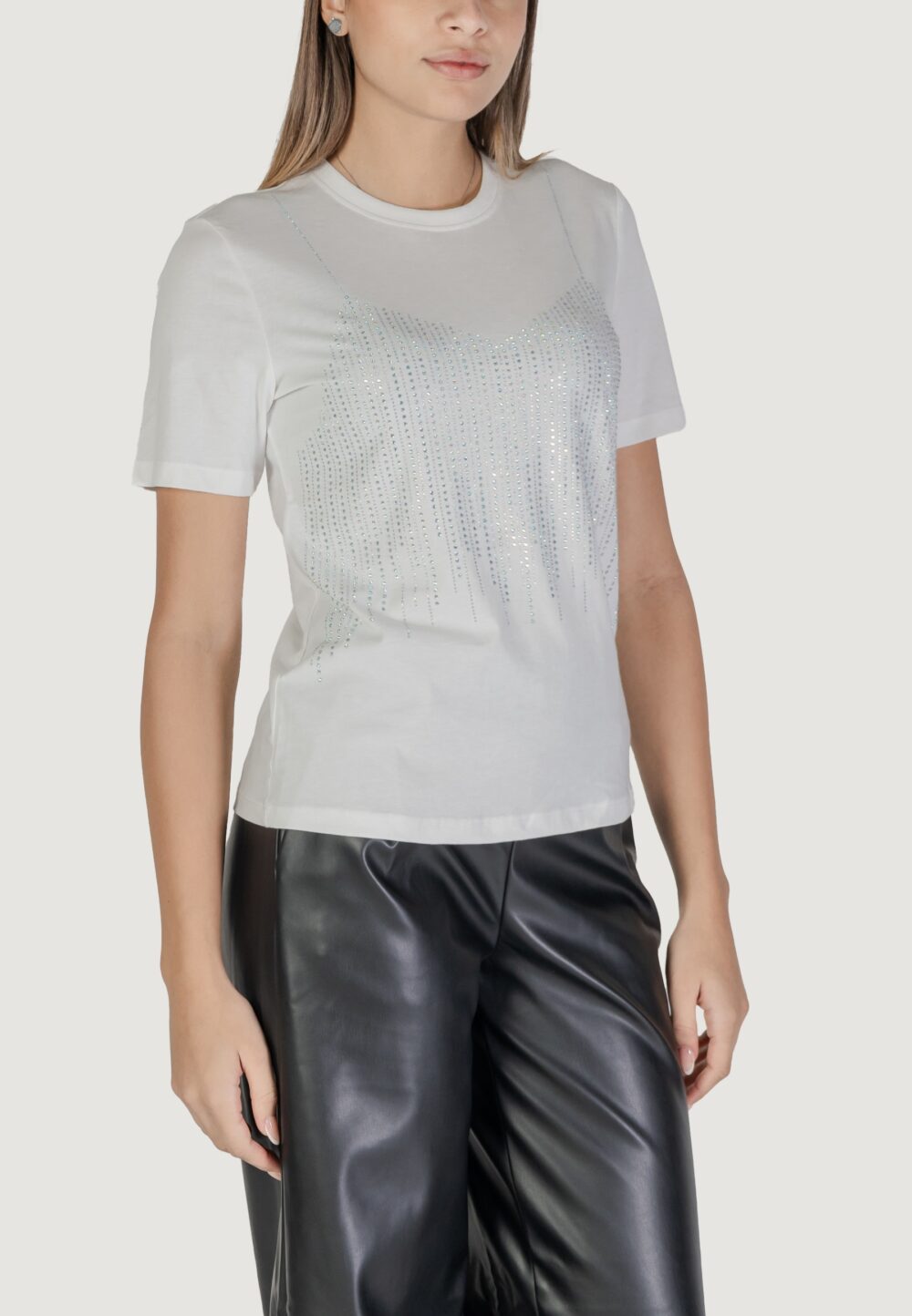 T-shirt Only ONLBILLIE LIFE S/S TOP JRS Bianco - Foto 3