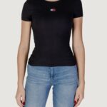 T-shirt Tommy Hilfiger Jeans TJW BADGE RIB Nero - Foto 1