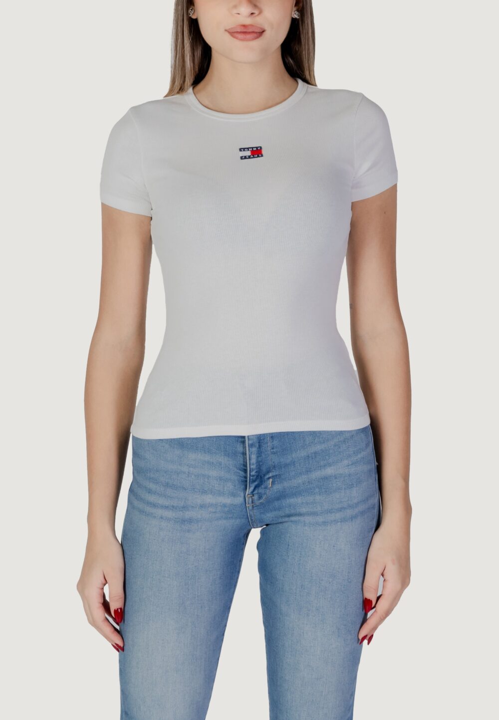 T-shirt Tommy Hilfiger Jeans TJW BADGE RIB Panna - Foto 1