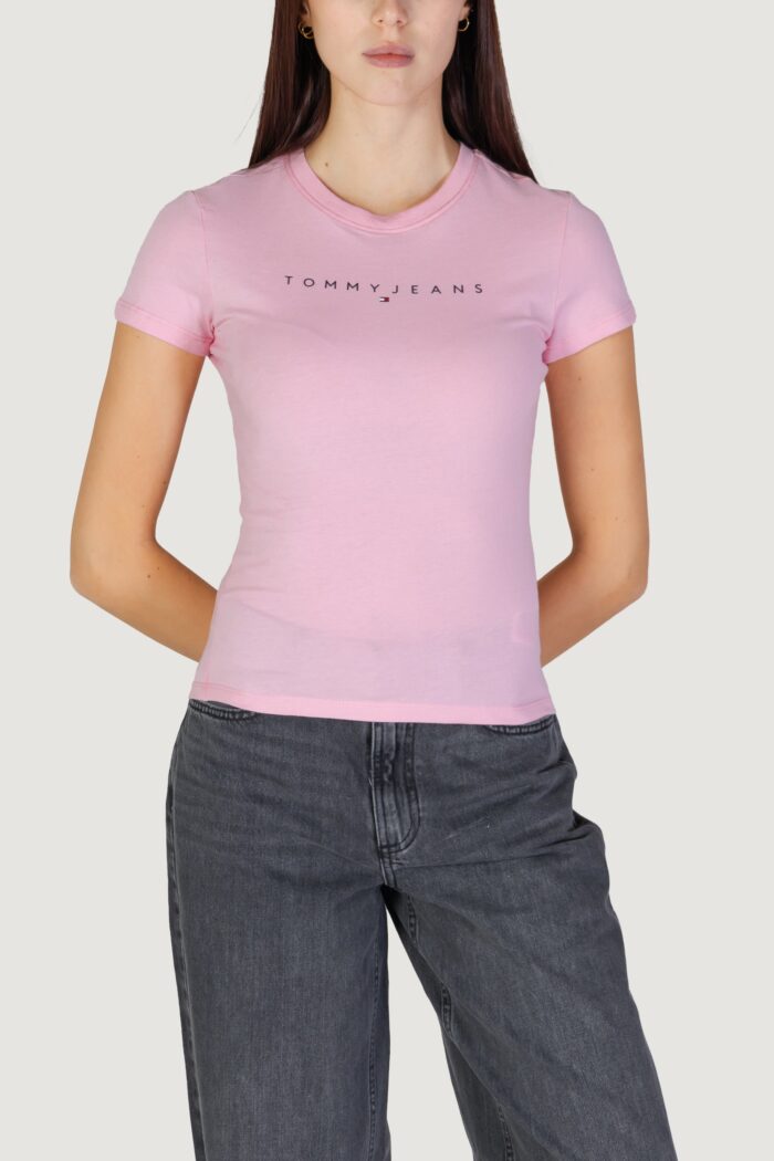 T-shirt Tommy Hilfiger TJW LINEAR TEE Rosa – DW0DW18398