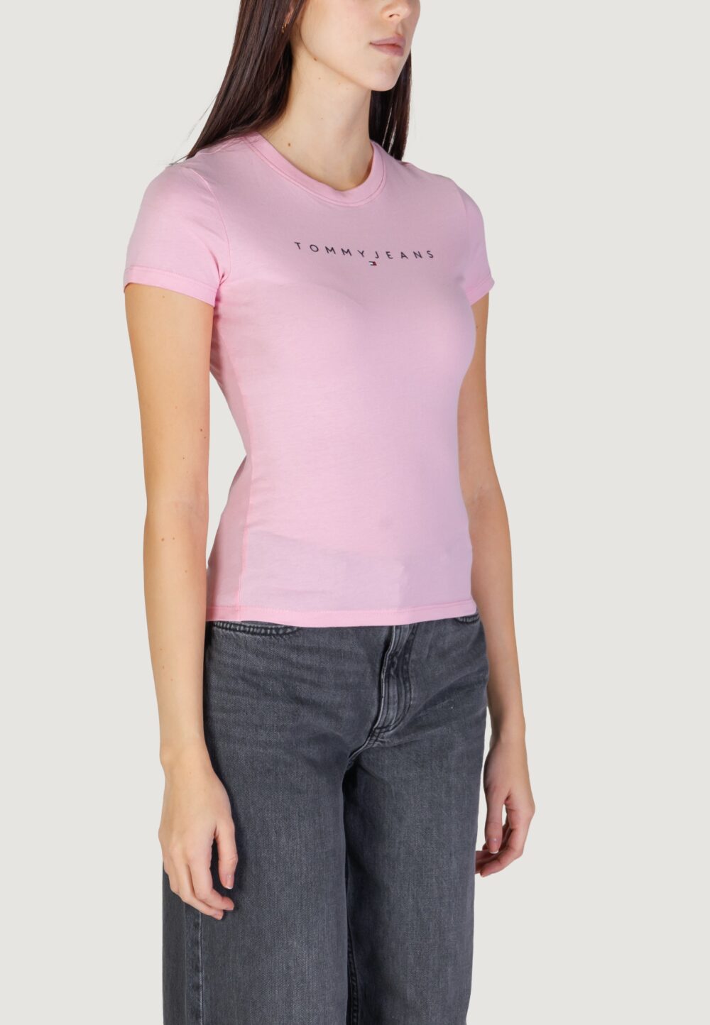 T-shirt Tommy Hilfiger Jeans TJW LINEAR TEE Rosa - Foto 2