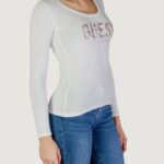 T-shirt manica lunga Guess LS CN PYTHON LOGO Bianco - Foto 4