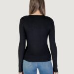 T-shirt manica lunga Guess LS KYLA RIB HENLEY Nero - Foto 4