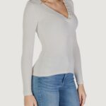 T-shirt manica lunga Guess LS KYLA RIB HENLEY Panna - Foto 2