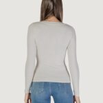 T-shirt manica lunga Guess LS KYLA RIB HENLEY Panna - Foto 4