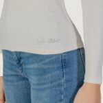 T-shirt manica lunga Guess LS KYLA RIB HENLEY Panna - Foto 5