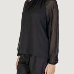 T-shirt manica lunga Vila Clothes VIANLIS HIGH NECK L/S TOP/R Nero - Foto 2