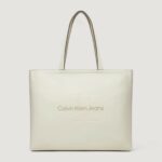 Borsa Calvin Klein Jeans SCULPTED SLIM TOTE34 MONO Bianco - Foto 1