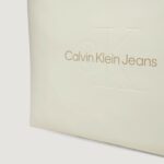 Borsa Calvin Klein Jeans SCULPTED SLIM TOTE34 MONO Bianco - Foto 3