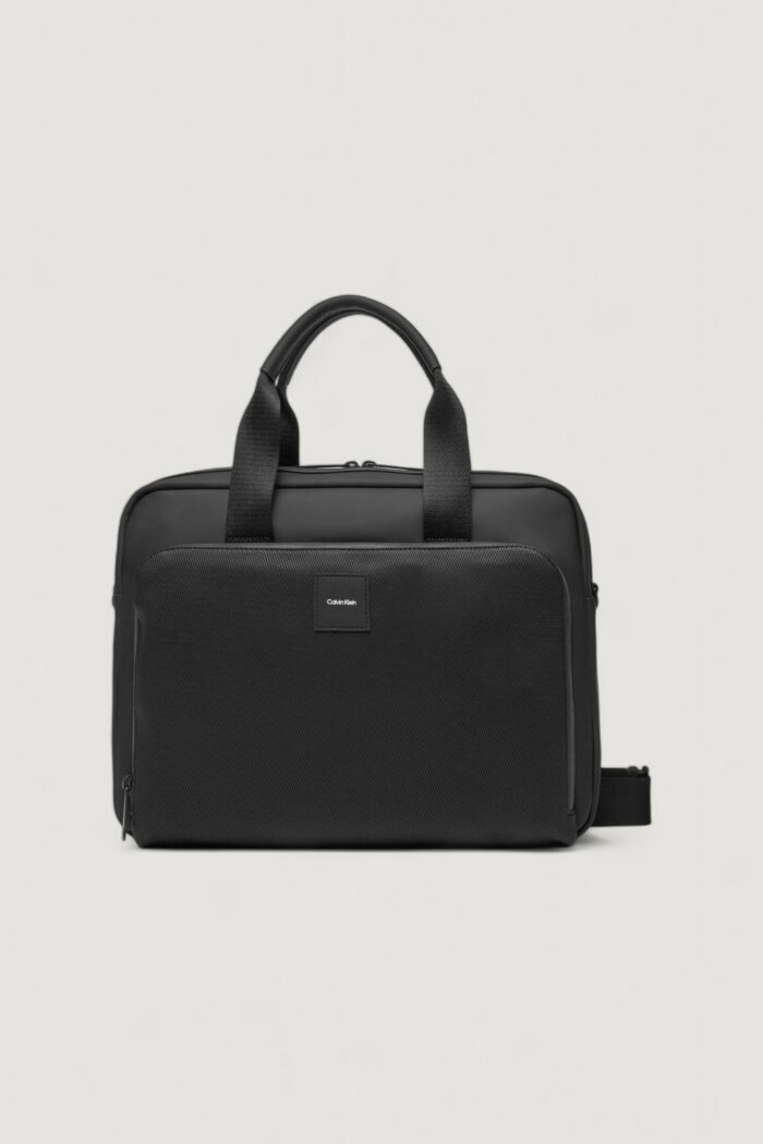 Borsa Calvin Klein CK ESSENTIAL LAPTOP RUB Nero