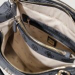 Borsa Guess EVELUNE LRG GIRLFRIEND SATCHEL Grigio - Foto 4