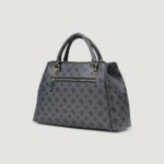 Borsa Guess EVELUNE LRG GIRLFRIEND SATCHEL Grigio - Foto 3