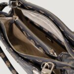 Borsa Guess EVELUNE LRG GIRLFRIEND SATCHEL Marrone - Foto 4