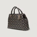 Borsa Guess EVELUNE LRG GIRLFRIEND SATCHEL Marrone - Foto 2