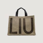 Borsa Liu-Jo L TOTE LOGO ANIMALIER Marrone - Foto 1