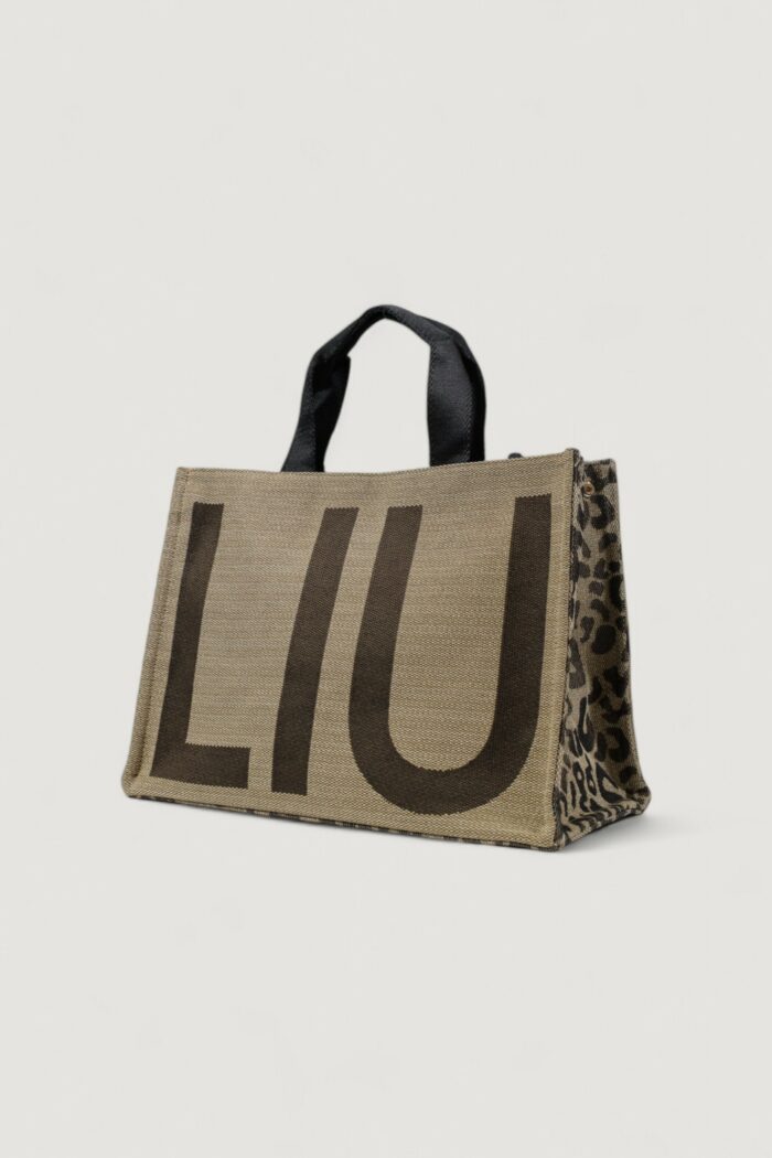 Borsa Liu-jo L TOTE LOGO ANIMALIER Marrone