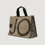 Borsa Liu-Jo L TOTE LOGO ANIMALIER Marrone - Foto 3