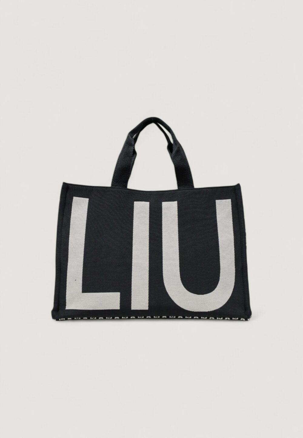 Borsa Liu-Jo L TOTE MONOGRAM JACQUARD Nero - Foto 1